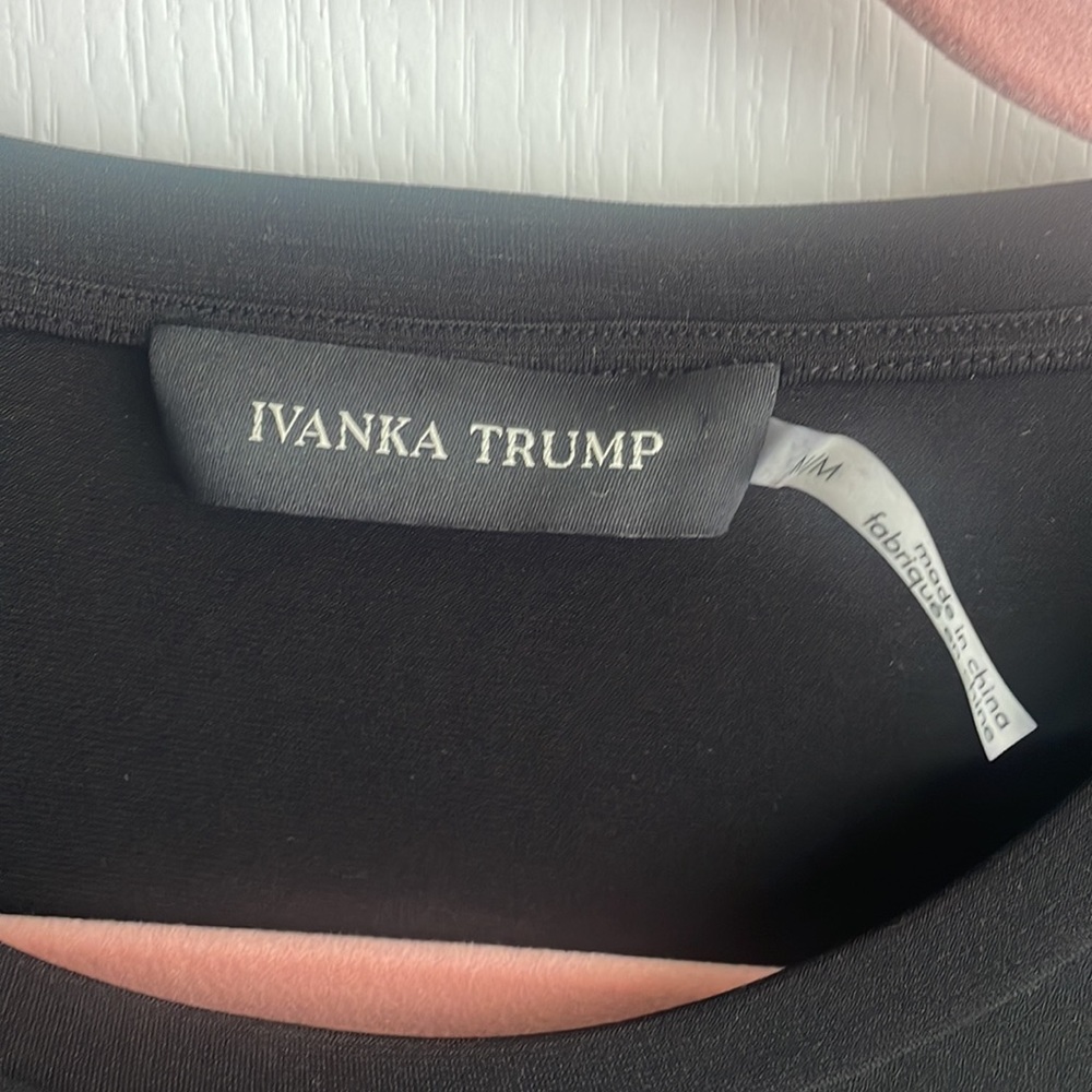 NWT - Ivanka Trump Black dress with right shoulder exposure. Size M. - Picture 3 of 5